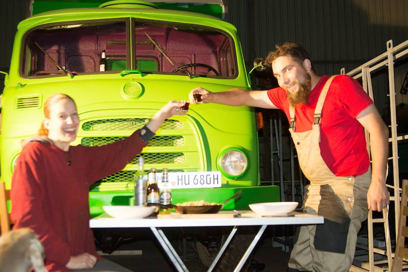 Abendessen in der Schrauberhalle