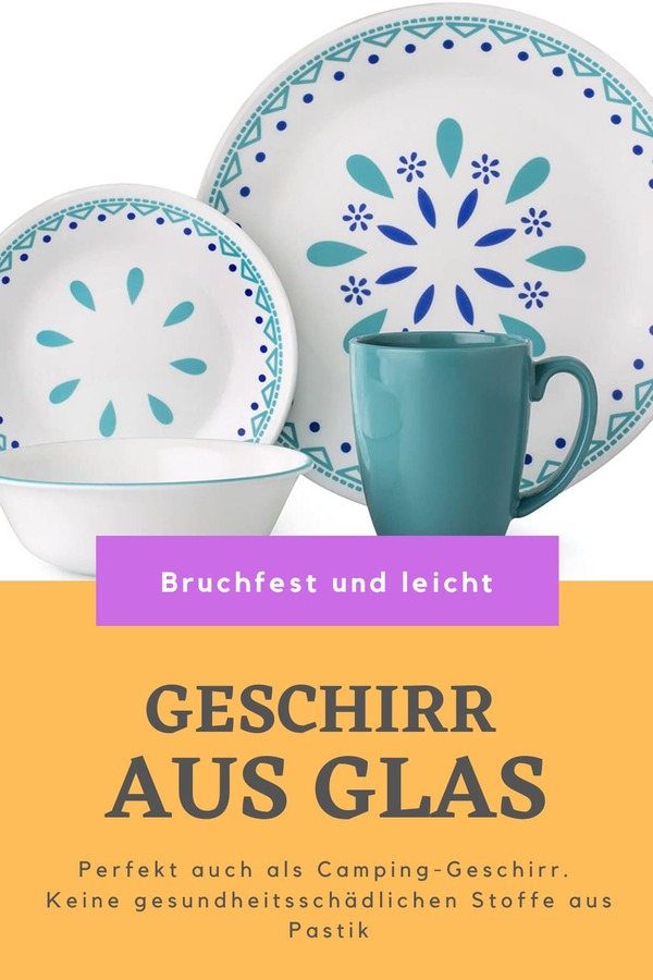 Campinggeschirr aus Glas