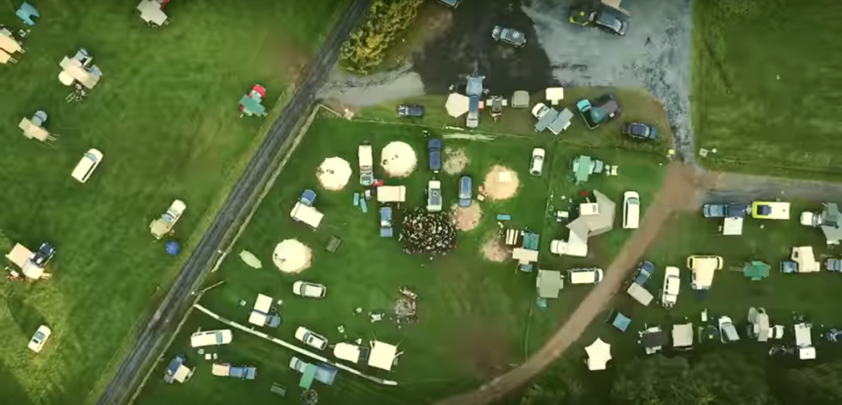 Dachzeltfestival 2017 aus der Luft