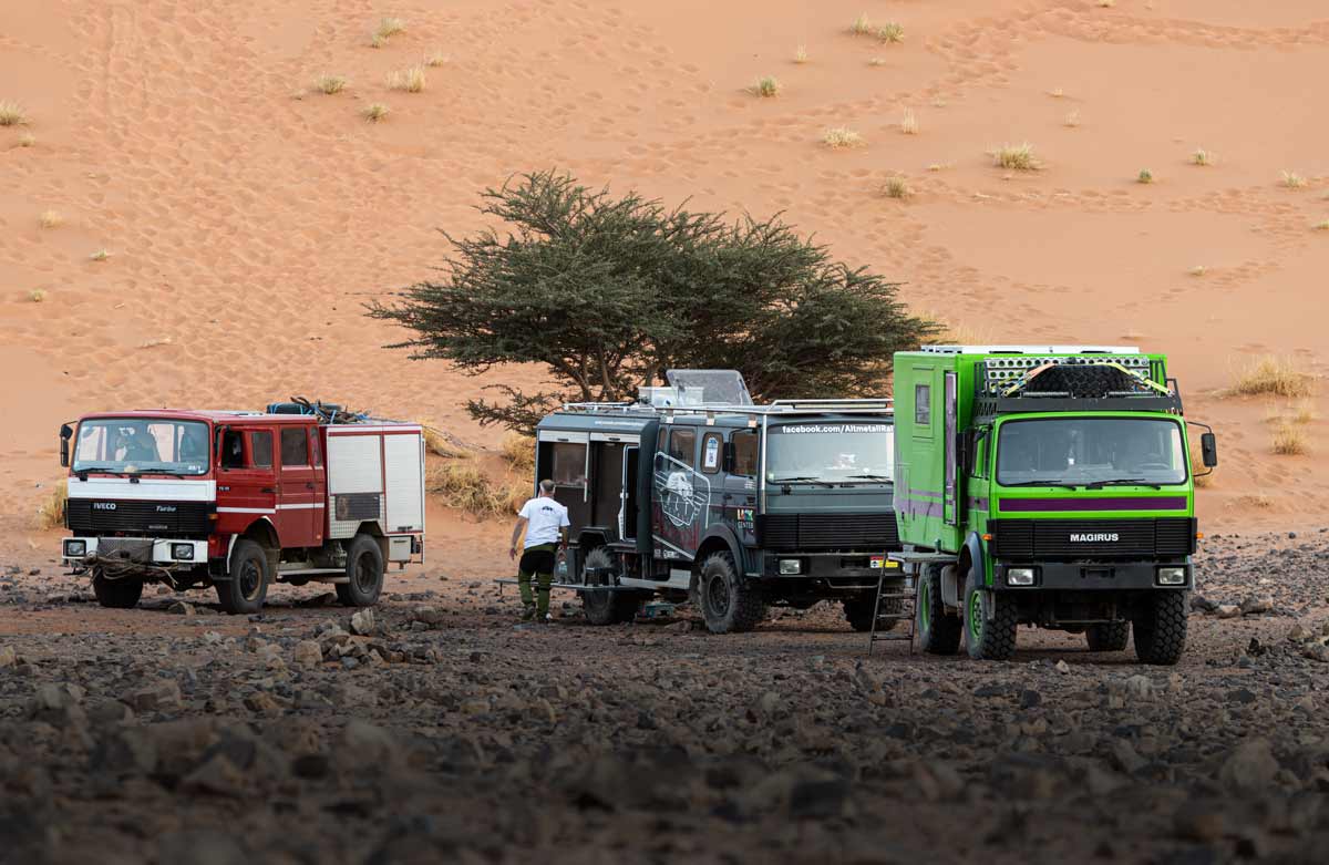 Allrad LKW Wagenburg in Marokko