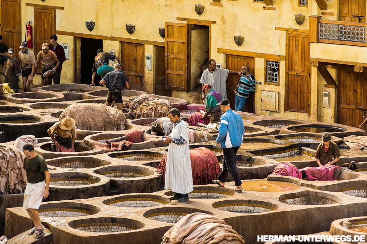 Medina von Fes - Die Färberei