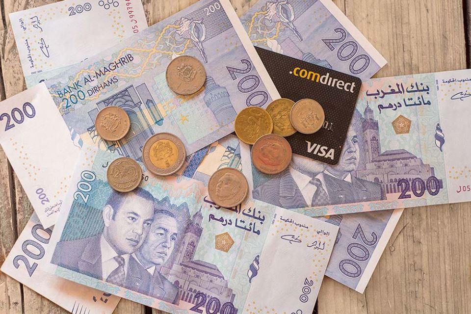 Marokkanische Banknoten und Münzen