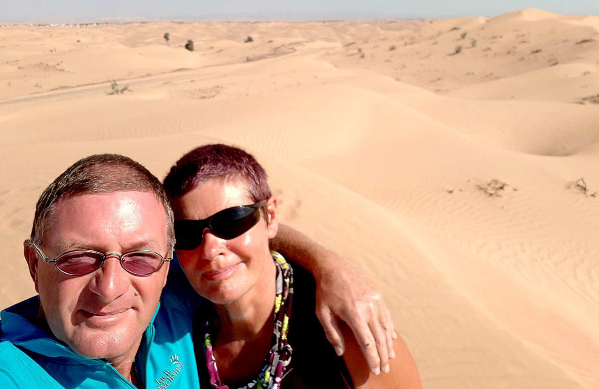Jutta und Gerd in der Wüste
