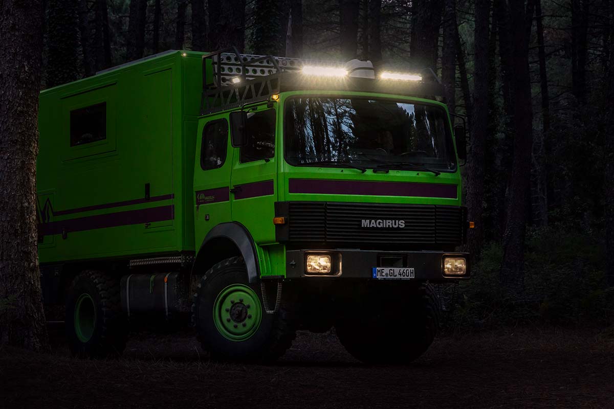 Zusatzscheinwerfer Offroad Lightbars von Osram auf unserem Expeditionsmobil