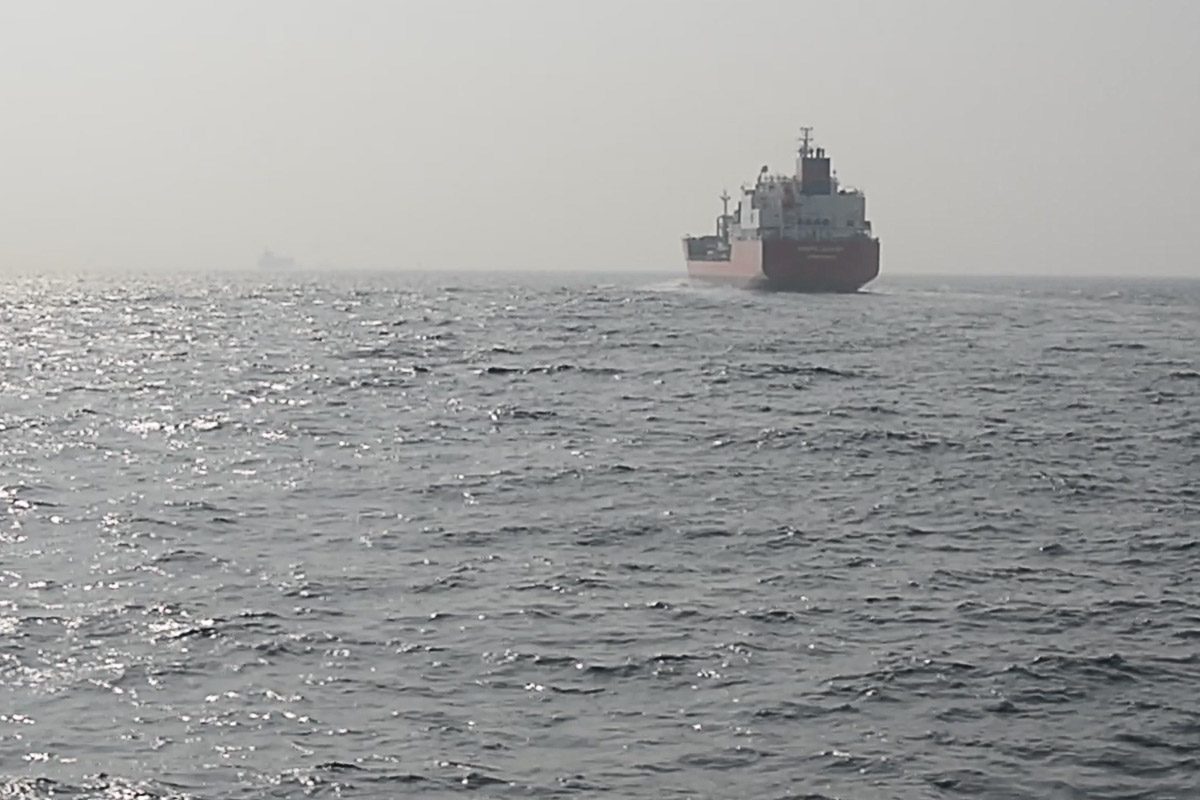 Frachtschiffe in der Straße von Gibraltar - gefährlich für Wale und Delfine