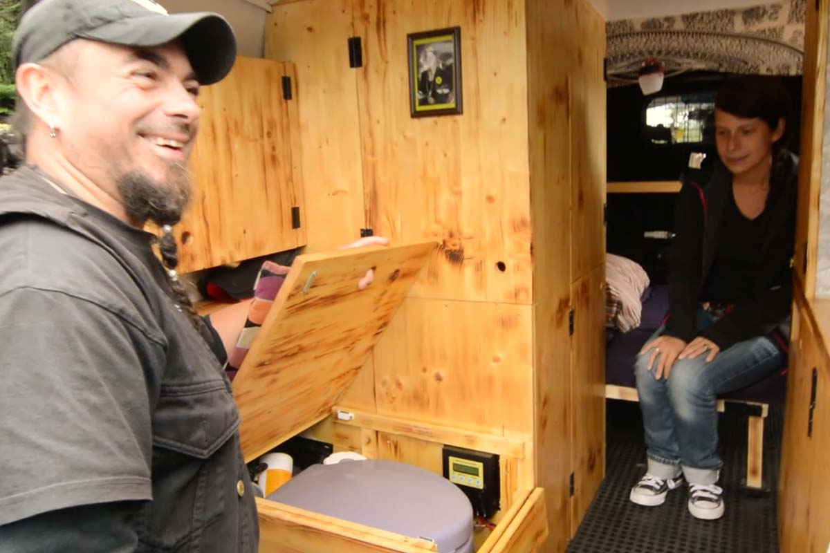 Toilette im Ford Transit Camper Ausbau